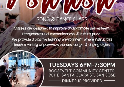 Our Counseling Prevention Services invites community members to join us every Tuesday evening for in-person Powwow Song and Dance classes from 6:00PM-7:30PM at Roosevelt Community Center. Please bring water and dress comfortably. All ages are welcome! Please RSVP with jduran@ihcscv.org.