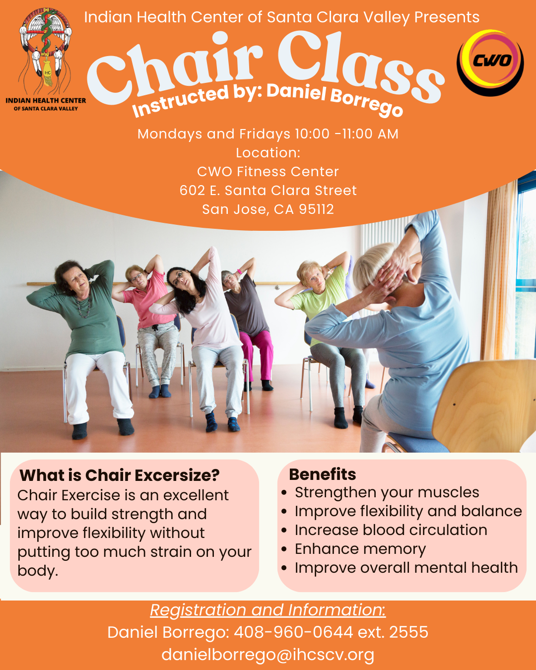 Chair Exercise Class flyer