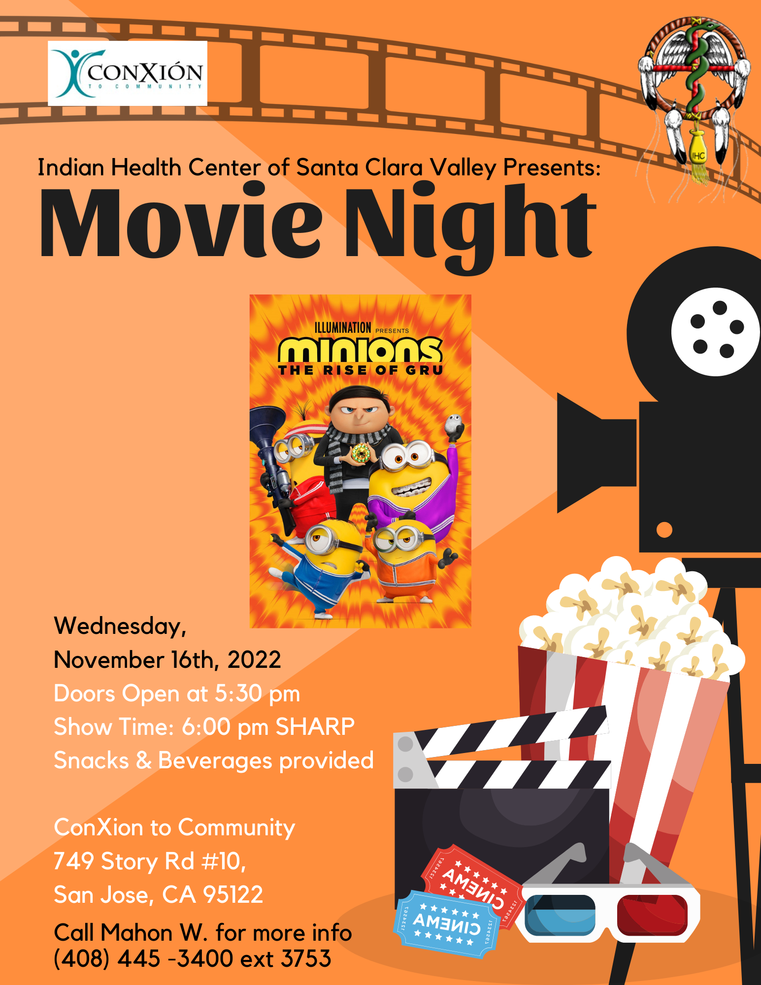 IHCSCV Movie Night Flyer