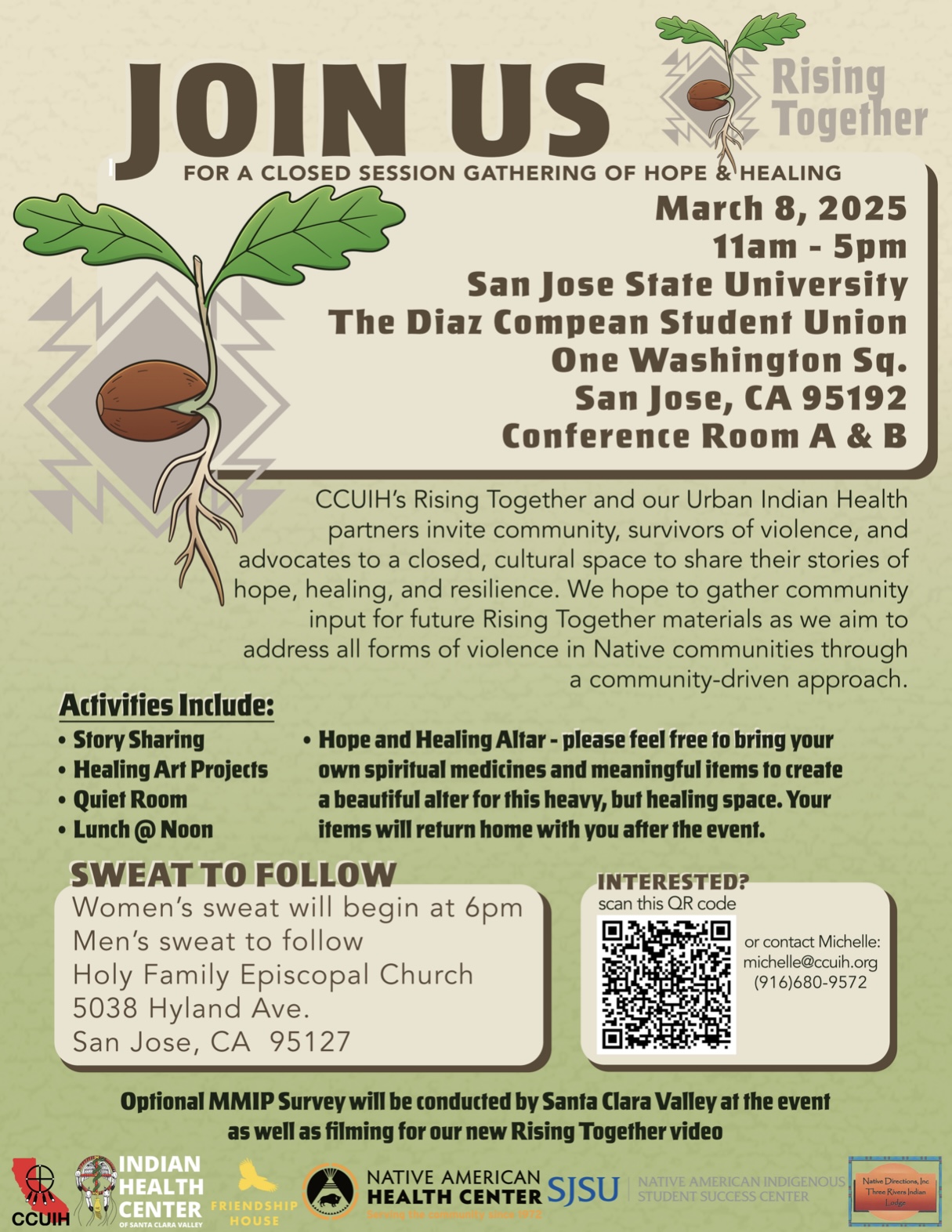 Join us for a closed session of hope and healing